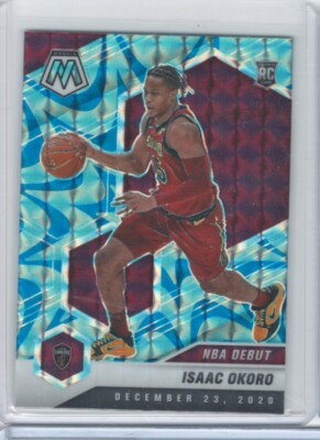 2020-21 Panini Mosaic Blue Reactive Isaac Okoro Debut Rookie RC