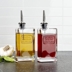 LUIGI BORMIOLI Oil & Vinegar Bottle Set 250ml With Pour Glass