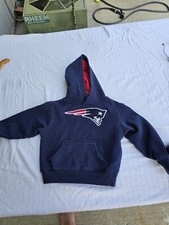 New England Patriots Hoodie Hooded Sweatshirt Stitched Logo Youth Small 4