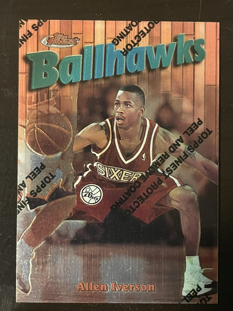 1997-98 Topps Finest Allen Iverson Ballhawks With Coating 57 NBA 