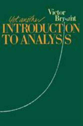 Yet Another Introduction to Analysis Bryant Paperback Cambridge University Press