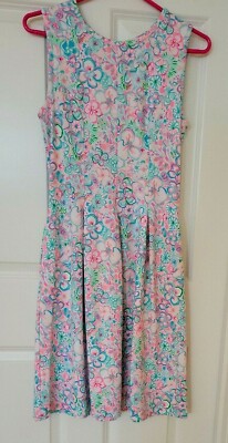 Lilly Pulitzer Sleeveless Kinsey Fit & Flare Ponte Dress Love Bug Small NWT $178