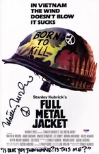 MATTHEW MODINE SIGNED FULL METAL JACKET 11X17 MOVIE POSTER PSA COA AD48181