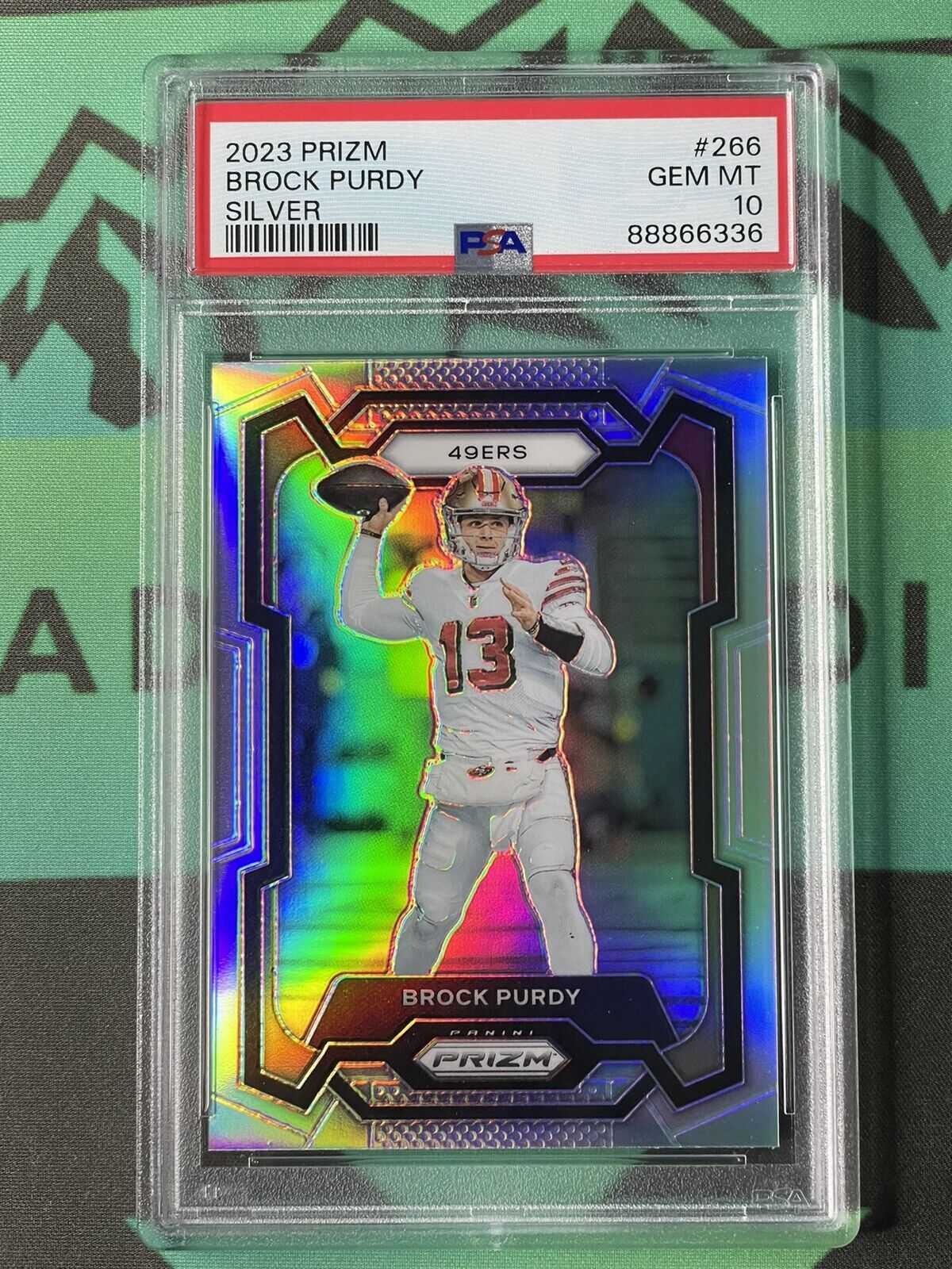 2023 Brock Purdy Panini Prizm Silver #266 PSA 10 Gem Mint 49ers Qty 353