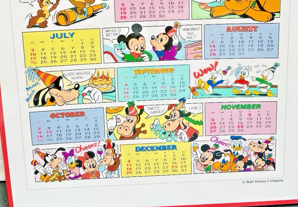 Disney CALENDAR 1994 Jigsaw Puzzle 1000 pcs Mickey & Friends Tenyo D-1000-108 - Image 3 of 4