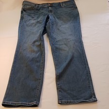 Old Navy Power Slim Straight Mid Rise Jeans Women's Size 20 Light Wash Blue