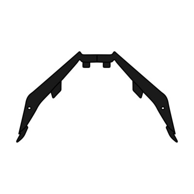 Short Front Extension Black Helmet Airoh Twist 2.0
