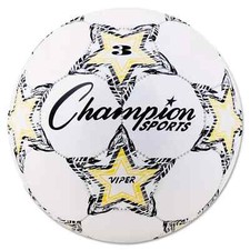 Champion Sports VIPER Soccer Ball Size 3 7 1/4"- 7 1/2" dia. White VIPER3