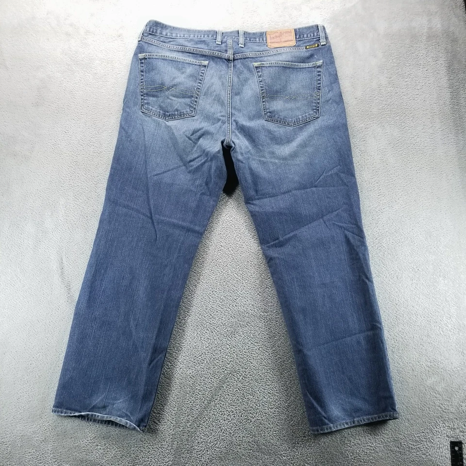 Pantalones de mezclilla Lucky Brand para hombre 38x30 azul 361 vintage rectos lavado medio tiro medio Foto 2 de 4