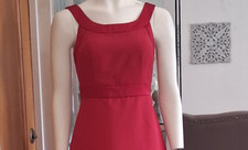 DAVIDS BRIDAL Red Empire Neck Maxi Wedding Prom Cocktail Dress size 6 Original