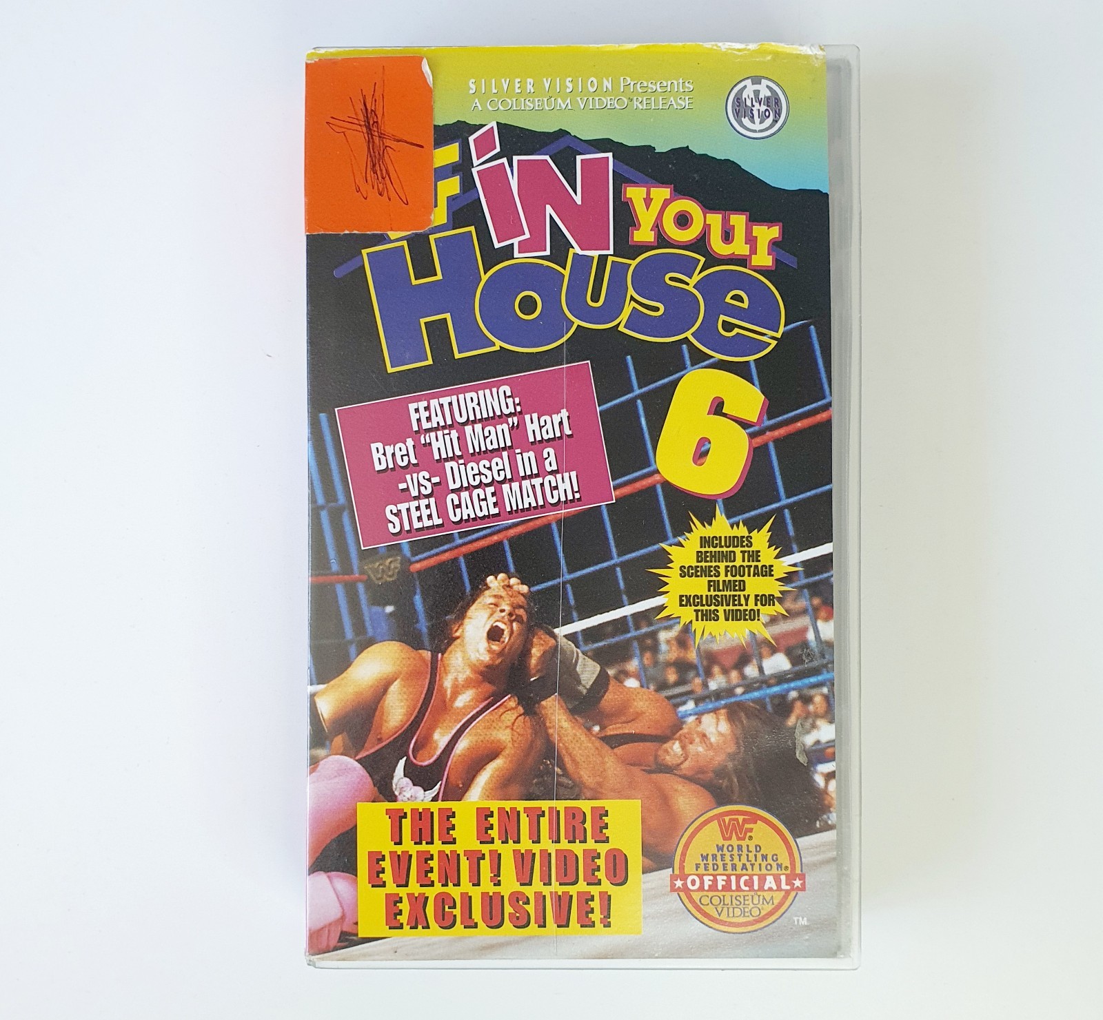 WWF In Your House 6 Wrestling VHS Cassette Tape Silver Vision Classic 1996