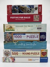 7 Jigsaw Puzzles 200-1,000 Pieces Each Only Made Once Ravensburger, Etc.