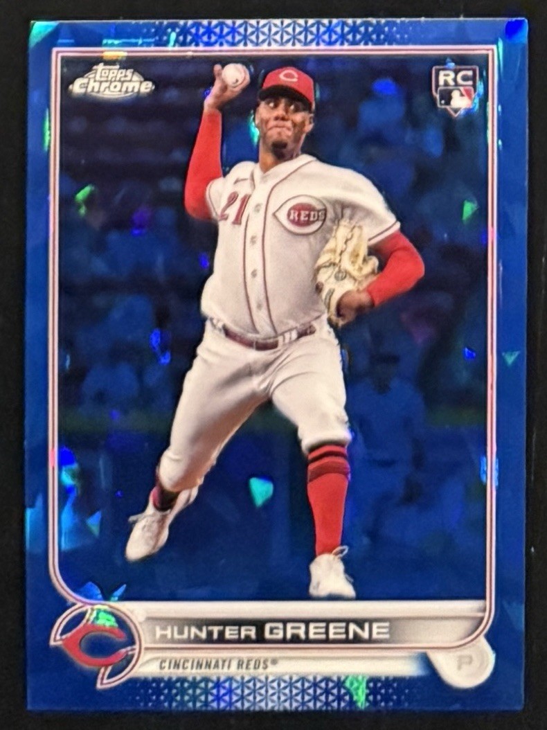 2022 Topps Chrome Update Sapphire Edition Hunter Greene #US160