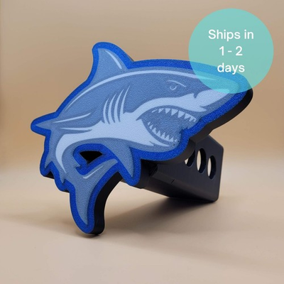 #ad Great White Shark Trailer Hitch Cover – Custom Color Options – Fits 2 Inch Recei $36.00
