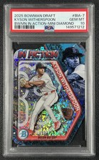 KYSON WITHERSPOON PSA 10 2025 BOWMAN DRAFT #BIA-7 IN ACTION MINI DIAMOND 137/150