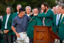 Rory McIlroy 2025 Masters Victory Green Jacket Ceremony Augusta Photo Reprint
