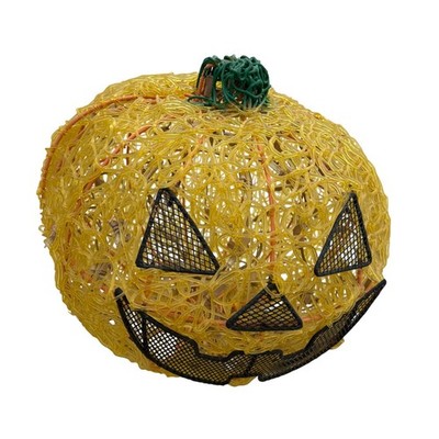 VTG Spaghetti Lucite Jack-O-Lantern Pumpkin ~16  Electric Lighted Halloween READ