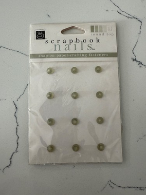 #ad #ad Scrapbook Interiors Nails Round Top Snap On Paper Crafting Fastener Spruce Color $2.95