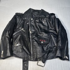 OUTDOOR H BITAT Kids Biker Jacket Faux Leather Embroidery USA Eagle Size 3T