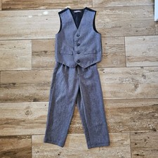 Van Heusen Boy's Navy Blue Formal Vest And Pants Set - Size 4