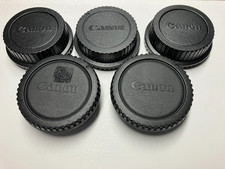 10 x oryginalne nasadki Canon EF w kolorze czarnym - 5 nasadek nadwozia R-F-3, 5 tylnych nakładek na obiektyw E #d