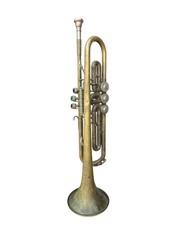 Vintage cornet trumpet, Kyiv, 1971, Soviet wind instrument, Soviet musical