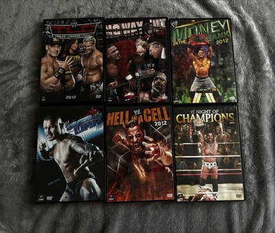 WWE 2012 PPV DVD Lot of 6 - TLC MITB Hell in a Cell Punk Cena Orton 
