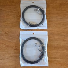 New 2 Trendy Silicone Phone Wrist Strap Black Bracelet