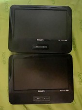 2) Philips Portable DVD Players Dual 9-inch S...