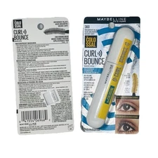 Lot Of 2 Maybelline 360 Brownish Black Mascara Waterproof Colossal Curl Bounce