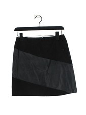Oasis Women's Midi Skirt UK 10 Black Viscose with Polyester Midi A-Line