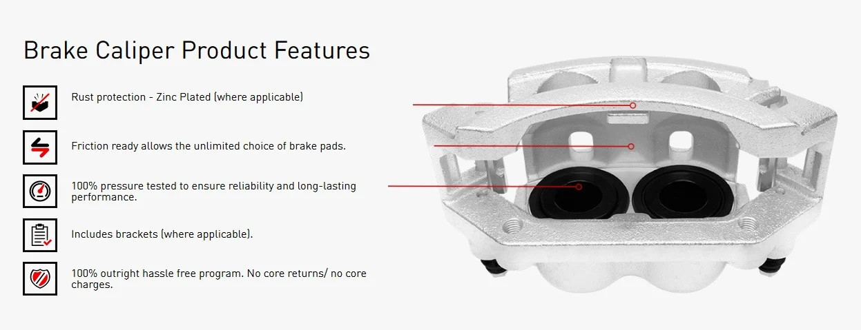 For Rolls-Royce Phantom 08-12 Disc Brake Caliper Premium Remanufactured Rear