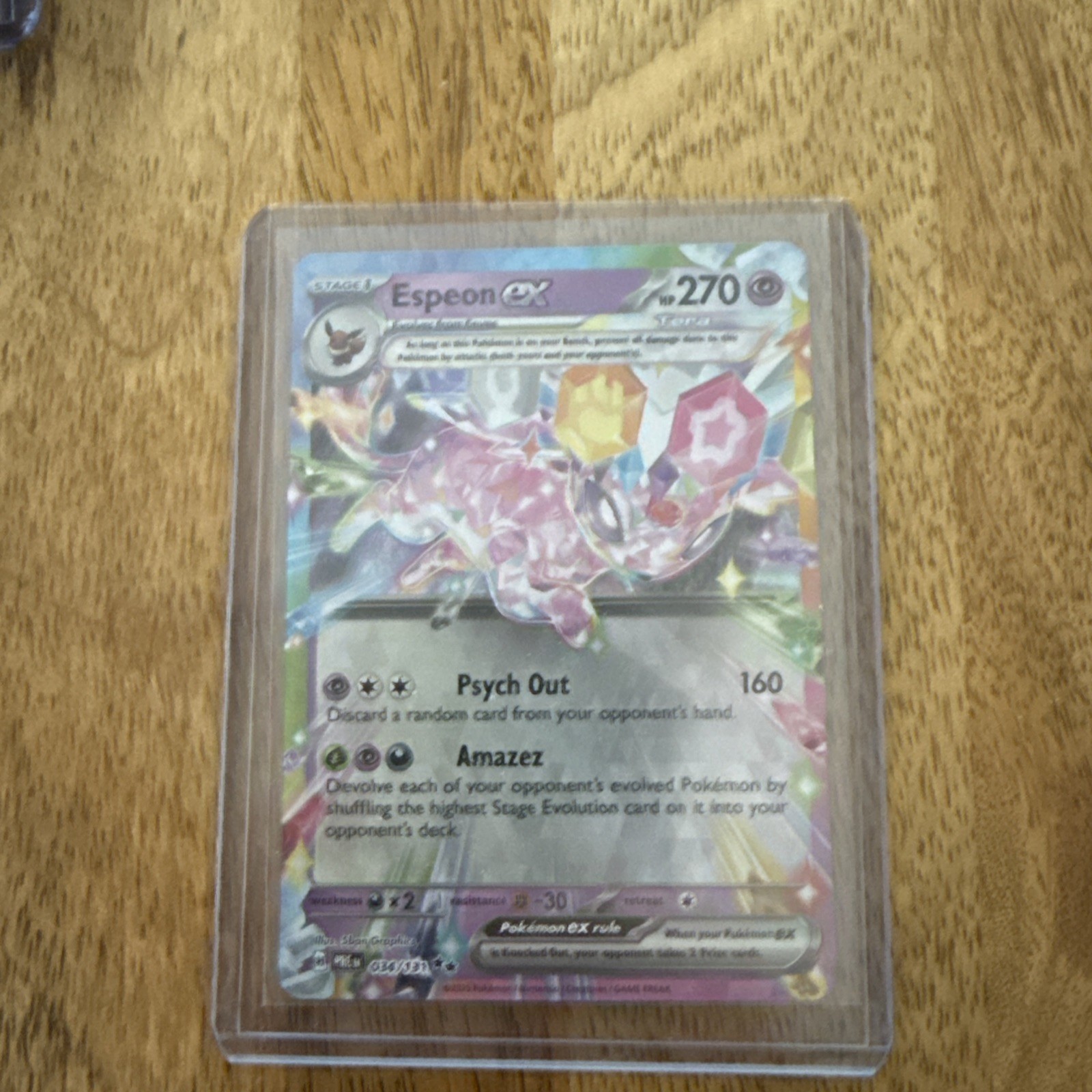 Espeon ex 34/131 Double Rare - Pokémon TCG Prismatic Evolutions NM