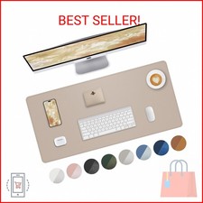 Non-Slip Desk Pad,Desk mat,Large Mouse Pad,Office Desk mat,Waterproof PU Leather
