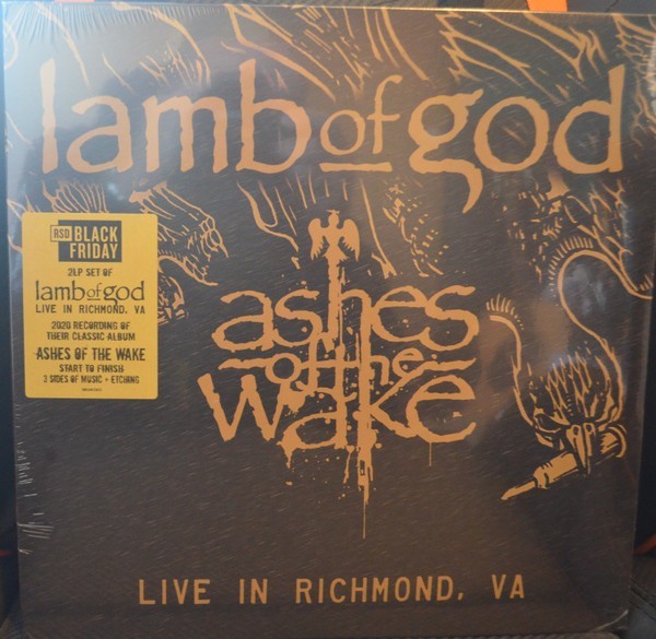 Lamb Of God ‎– Ashes Of The Wake: Live In Richmond, VA (2X VINYL. ETCHED VINYL)