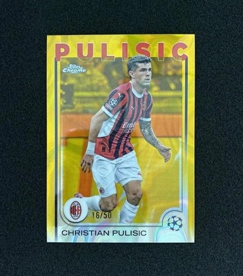 2024-25 Topps Chrome UCC UFEA Christian Pulisic #76 Gold Lava REF 16/50 NH44