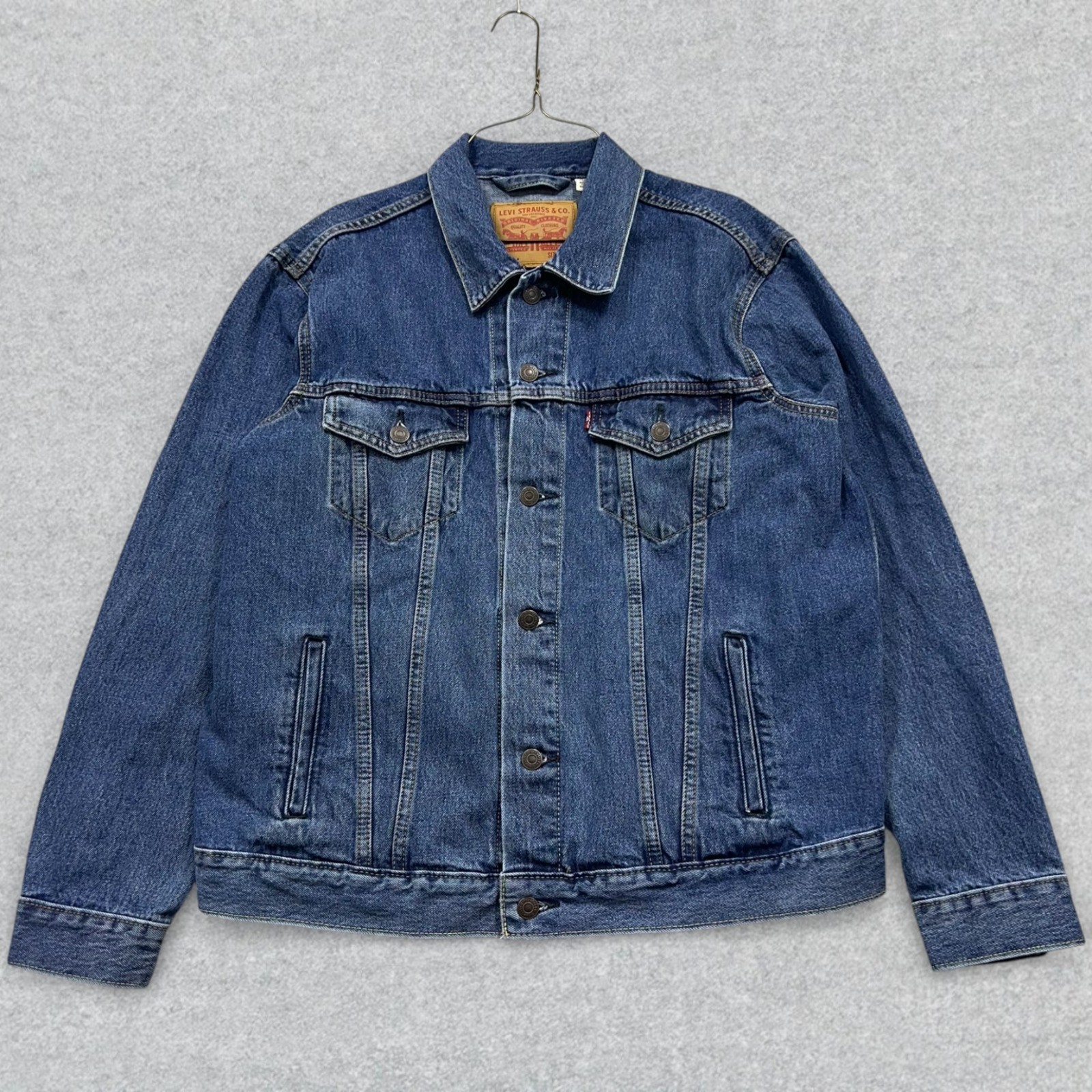 Levi's Jean Jacket Men's Large Blue Denim Trucker Type 3 Outdoor Workwear Biker