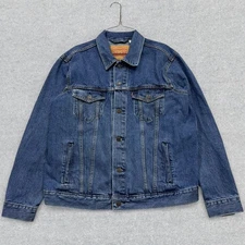 Levi's Jean Jacket Men's Large Blue Denim Trucker Type 3 Outdoor Workwear Biker