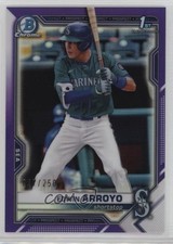 2021 Bowman Draft Chrome Purple Refractor 47/250 Edwin Arroyo #BDC-74 0fz3