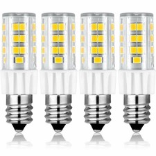 Luxrite Dimmable E12 LED Bulbs T4/T3 40W Equivalent 5000K 500lm ETL 4-Pack