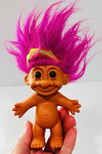 Vintage Russ Troll Doll with Gold Crown 1990s Collectible Pop Culture Toy BIN 44