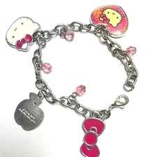 RARE Authentic Vintage Hello Kitty Charm Bracelet Sanrio Ltd. 1975, 2013