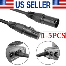 XLR Male to Female Microphone Cable Balanced 3 Pin Mic Connector Extension Cord