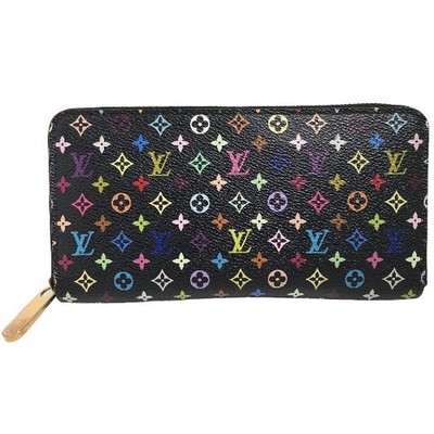 LOUIS VUITTON Monogram Multicolor Zippy Geldbörse M60050 Long Wallet Geldbörs...