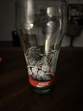 Vintage Coca Cola Pilsner Glass 16 Oz Christmas 1980 Clear