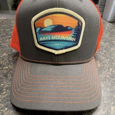 Richardson Trucker Hat Gray Orange Mesh Back Adjustable Outdoor Theme One Size