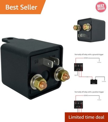 iRhapsody 200A 12V Continuous Duty Relay - 4 Pin Starter, SPST 12v-200a-4pin