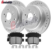 Rear Brake Rotors Pads Kit Fit For Honda Odyssey 2005 2006-2010 Solid Rotors