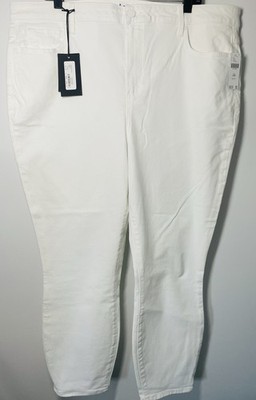 Paige Hoxton Crop High Rise Ultra Skinny Jeans Women s 18W Plus Crisp White