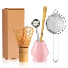 Matcha Whisk Set Matcha Making Kit Bamboo Chasen Ceramic Whisk Holder Stand S